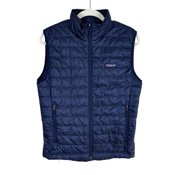 Patagonia Men's Nano Puff Vest Size XS Navy Puffer Vest Full Zip Primaloft 84242 - Picture 1 of 7